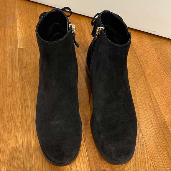 Kate Spade NY Saddle Black Suede Back Bow Tassel boots size 7.5 - Picture 3 of 16